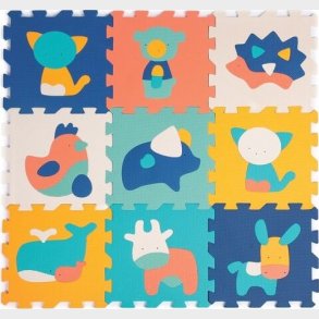 Ludi - Skumgulv Med Dyr - 9 Stk