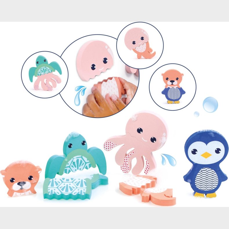 Ludi - Badeleget�j - Mix & Match Skumdyr - 4 Dyr