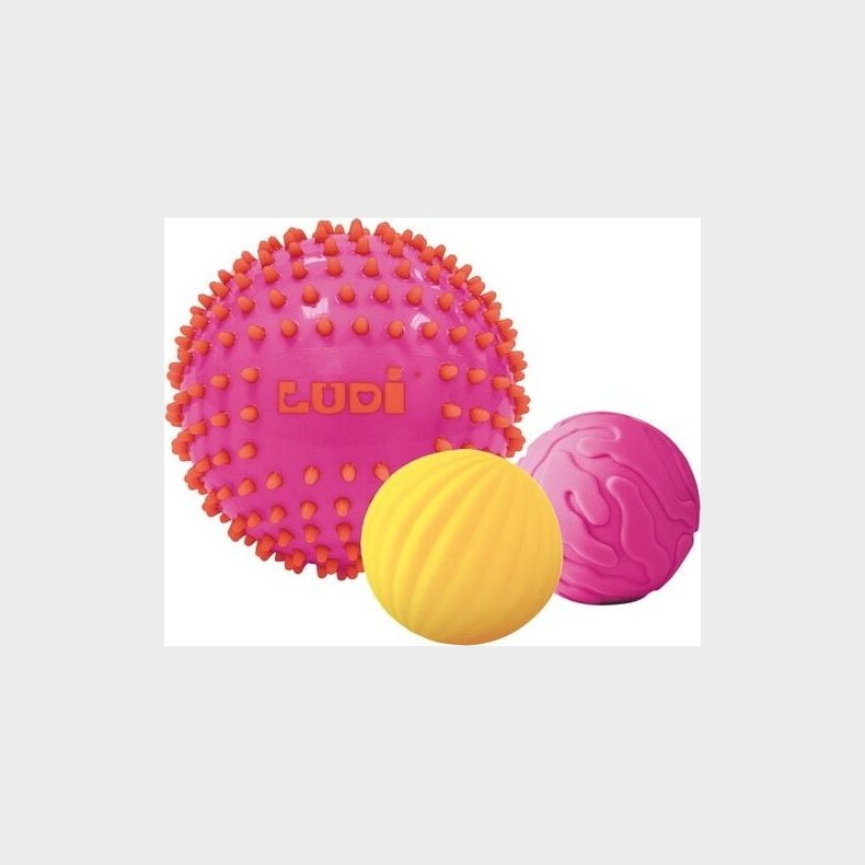 Ludi - Sansebolde S�t - Pink Og Gul - 3 Stk