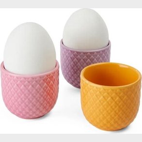 Lyngby Porcel�n - Rhombe Color �ggeb�ger S�t 5 Cm - Gul & Rosa & Lilla