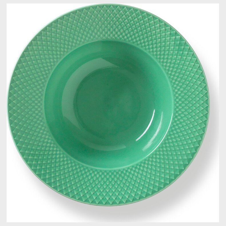 Lyngby Porcel�n - Rhombe Color Dybtallerken 24,5 Cm - Gr�n