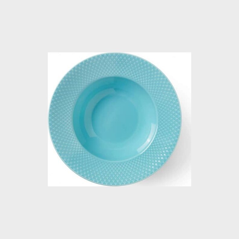 Lyngby Porcel�n - Rhombe Color Dybtallerken 24,5 Cm - Turkis