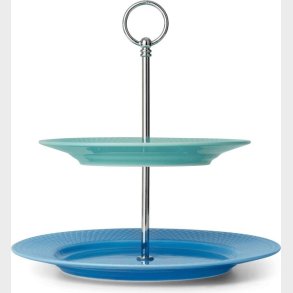 Lyngby Porcel�n - Rhombe Color Etagere 27 Cm - Blue & Green