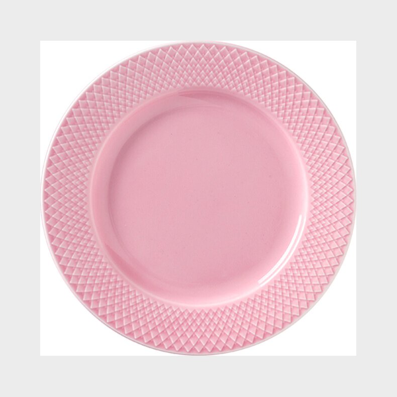Lyngby Porcel�n - Rhombe Color Frokosttallerken 21 Cm - Rosa
