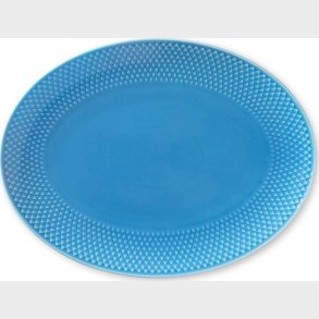 Lyngby Porcel�n - Rhombe Color Ovalt Serveringsfad 28,5x21,5 Cm - Bl�