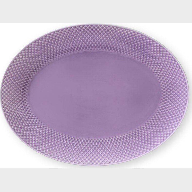 Lyngby Porcel�n - Rhombe Color Ovalt Serveringsfad 35x26,5 Cm - Lilla