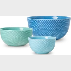 Lyngby Porcel�n - Rhombe Color Sk�l Bl� - S�t Med 3