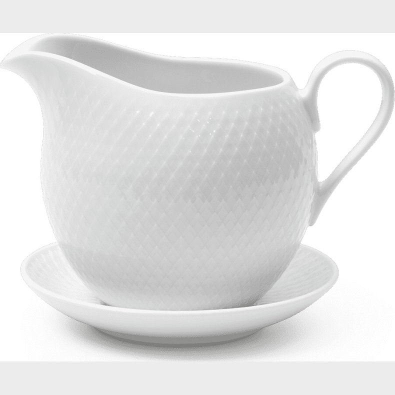 Lyngby Porceln - Rhombe - Saucekande - Hvid - 67 Cl