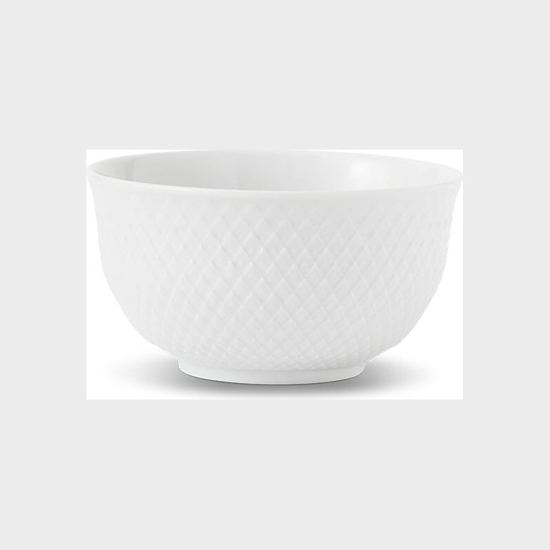 Lyngby Porceln - Rhombe Hvid Serveringsskl - 17,5 Cm