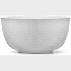 Lyngby Porceln - Rhombe Hvid Serveringsskl - 22 Cm