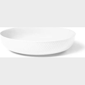 Lyngby Porceln - Rhombe Hvid Serveringsskl - 28,5 Cm