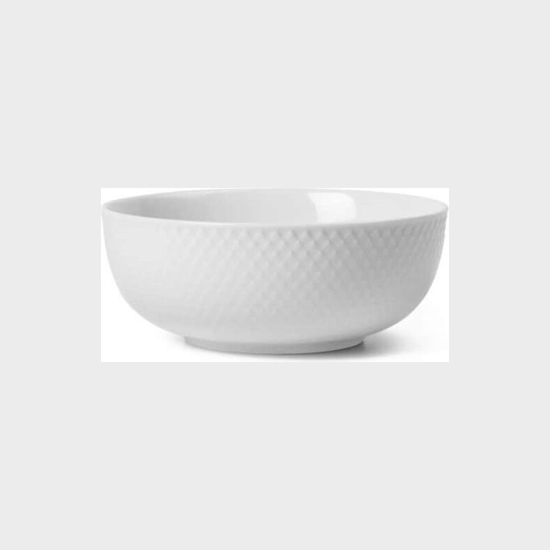 Lyngby Porceln - Rhombe Hvid Skl - 15,5 Cm