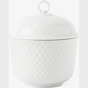 Lyngby Porceln - Rhombe Hvid Skl - 8,5 Cm