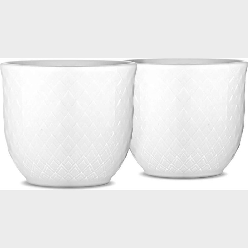 Lyngby Porceln - Rhombe Hvidt ggebger 5 Cm - St  2