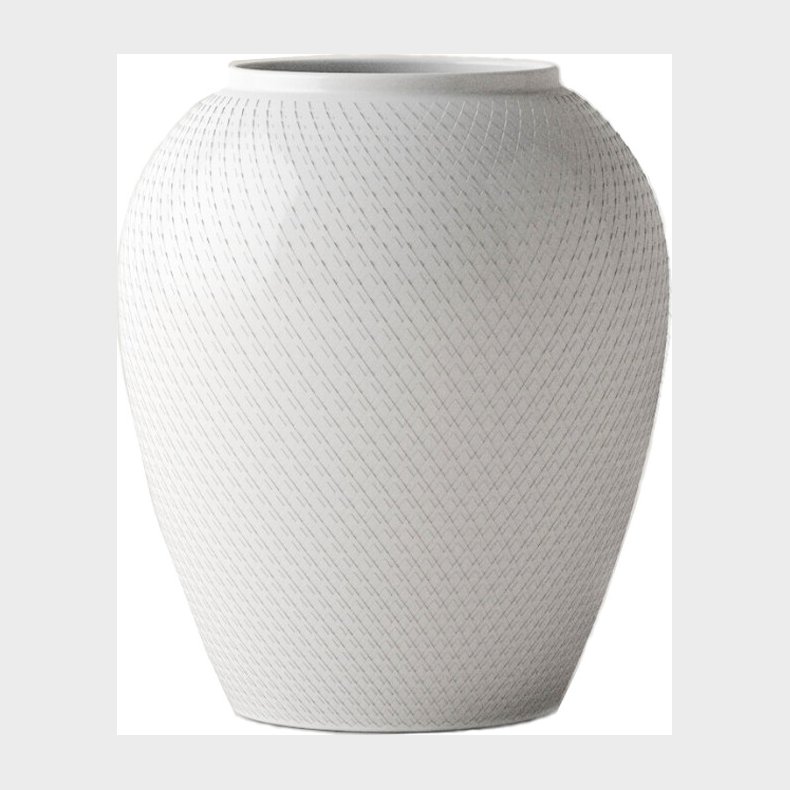 Lyngby Porcel�n - Rhombe White Vase 25cm
