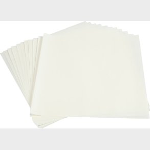 Origami Papir - Str. 30x30 Cm - 80 G - Hvid - 12 Ark