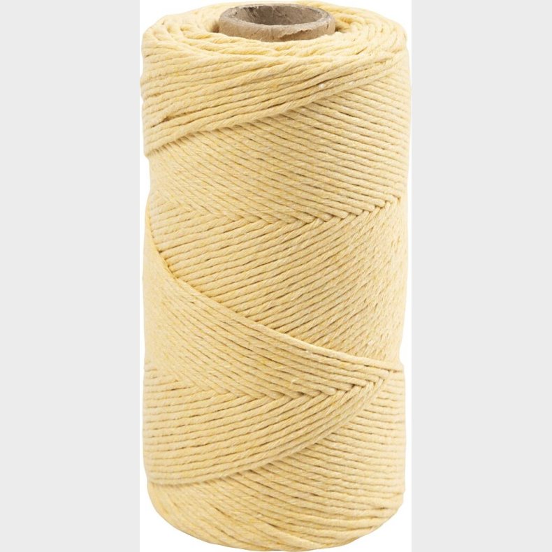 Macram Snor -  2 Mm - L 198 M - Lys Gul - 330 G