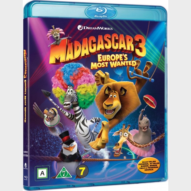 Madagascar 3 - Efterlyst I Hele Europa - Blu-Ray