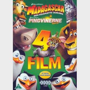 Madagascar: Den Komplette Samling + Pingvinerne Fra Madagascar - DVD - Film