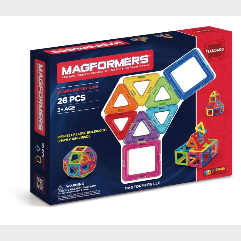 Magformers 26 stk - Tre- & firkanter