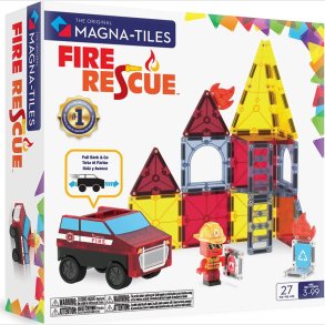 Magna-tiles - Brand- Og Redningsstation (27 Dele)