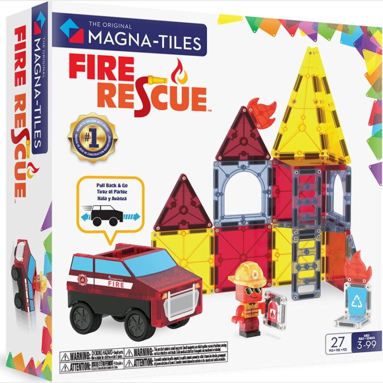 Magna-tiles - Brand- Og Redningsstation (27 Dele)