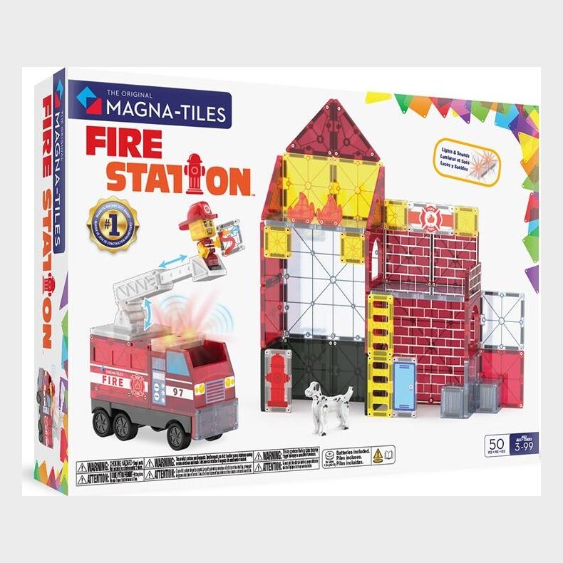 Magna-tiles Brandstation Leges�t Med Lys Og Lyd - 50 Dele