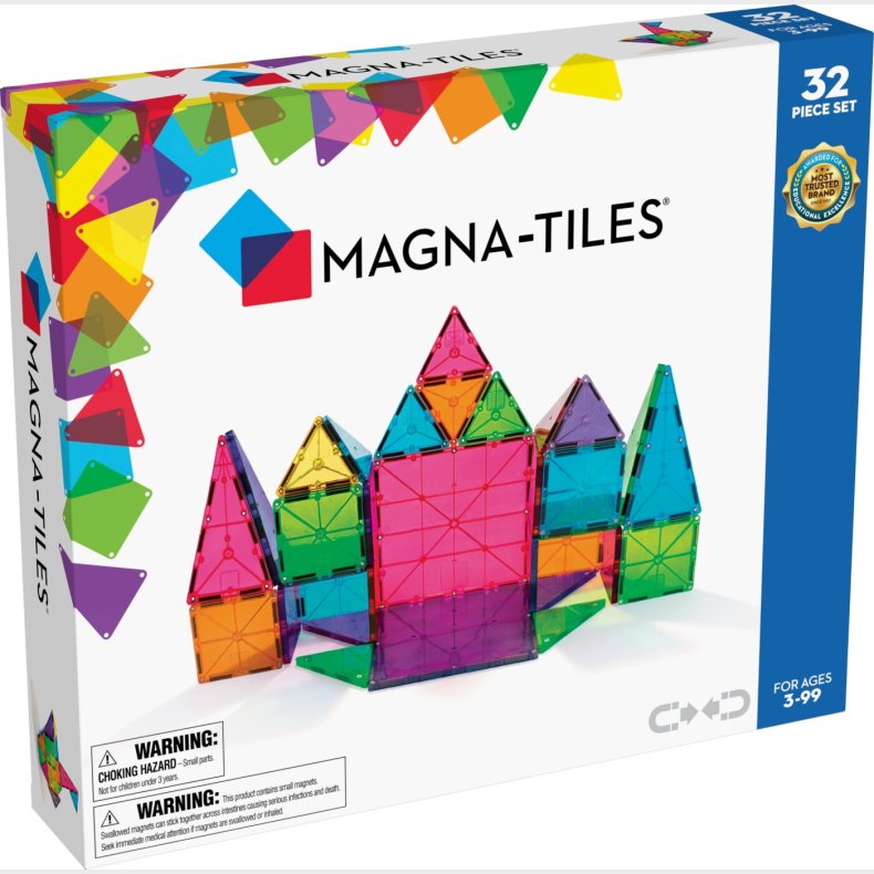 Magna-tiles - Magnetst - Klar - 32 Dele