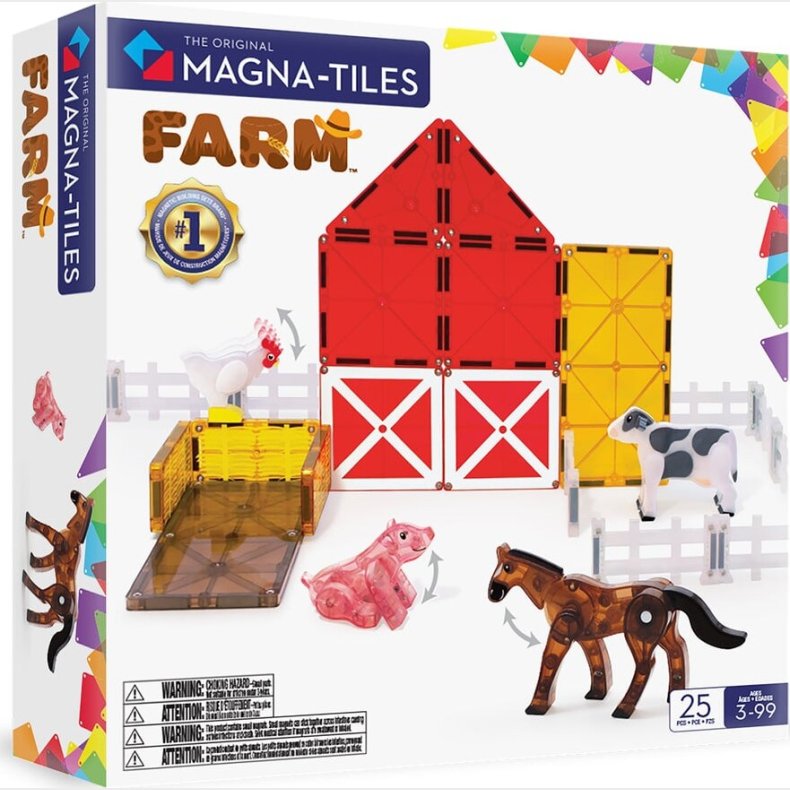 Magna-tiles - Bondegrd Med Dyr Magnetst - 25 Dele