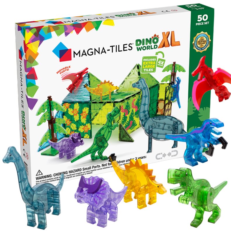 Magna-Tiles | Dino World XL, 50 stk