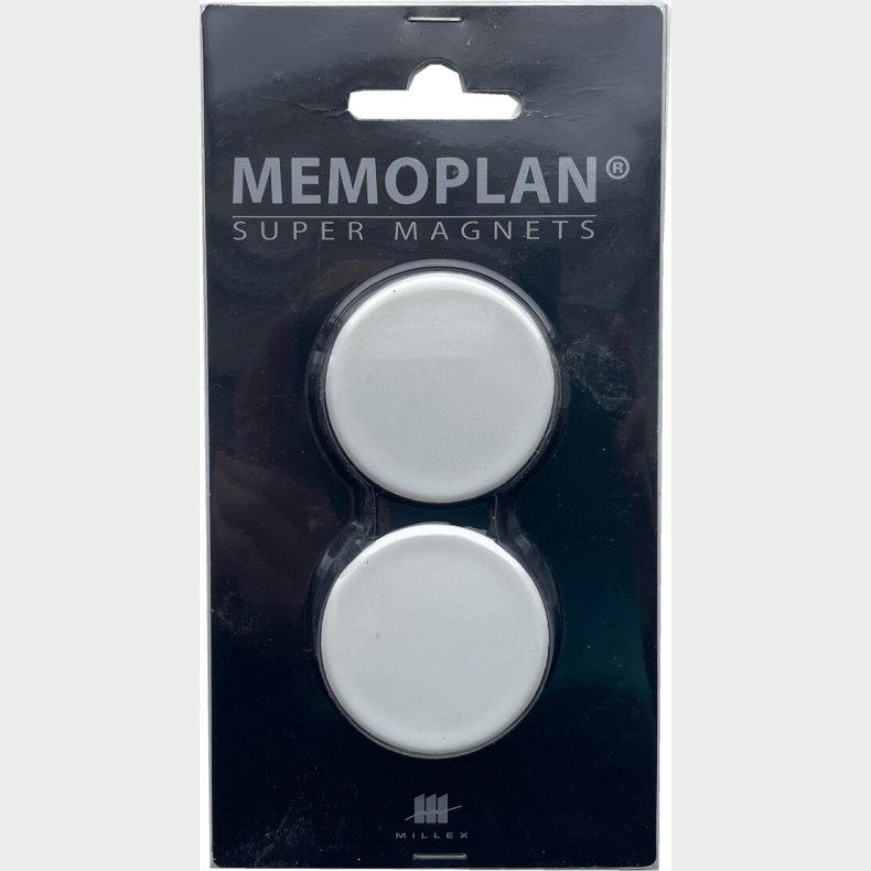 Magnet 35 Mm - Hvid 2 Stk / Blister