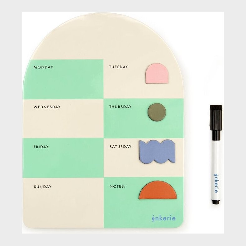 Kikkerland - Magnetisk Ugetavle Inkl. Tusch - Gr�n