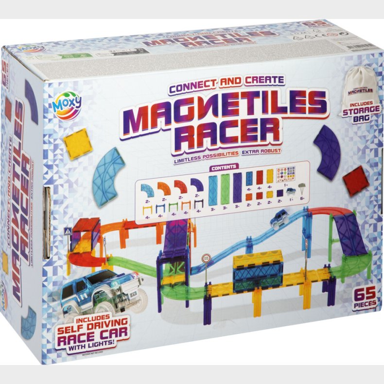 Magnetic Tiles Racer 65 Stk