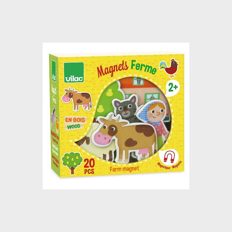 Vilac | Magnetst i tr - Med motiver Bondegrden