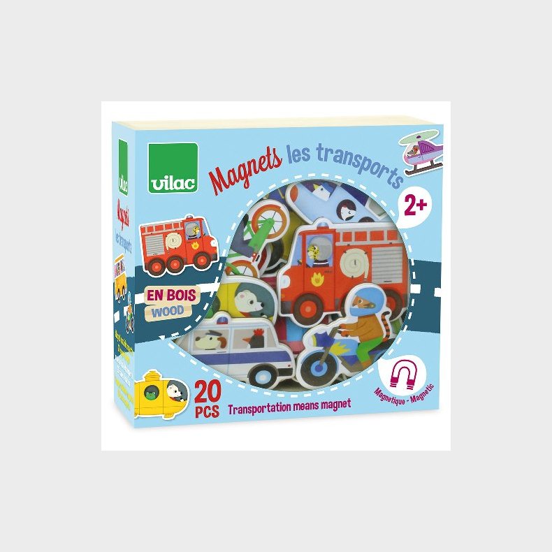 Vilac | Magnetst i tr - Med motiver Transport