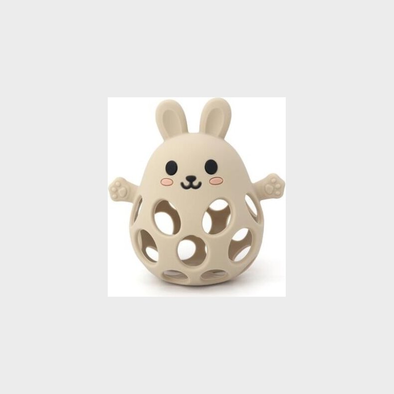 Magni - Bidebold Med Kanin I Lfgb Silikone - Beige