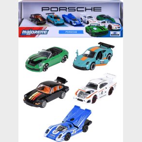 Majorette - Porsche 5 Stk Gaveske