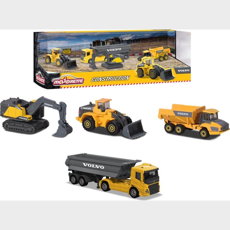 Majorette - Volvo Construction Gaves�t - 4 K�ret�jer