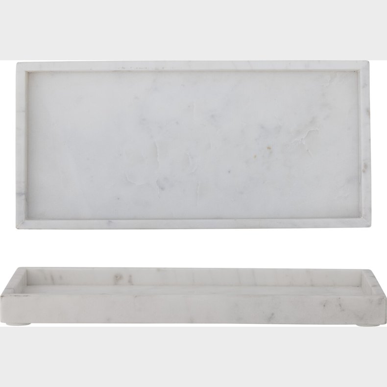 Bloomingville - Majsa Dekorationsbakke - Hvid - Marmor