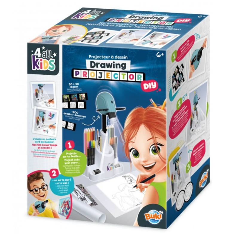 Buki France | Tegneprojektor m. 30 billeder & 200 designs