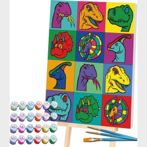 Mal Efter Tal - Lrred - Dinosaurus - 40x30 Cm