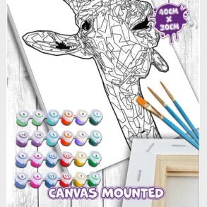 Mal Efter Tal - Lrred - Giraf - 40x30 Cm