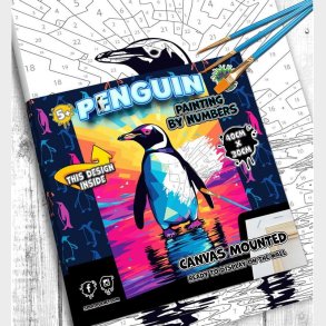 Mal Efter Tal P Lrred - 30x40 Cm - Pingvin - Splat