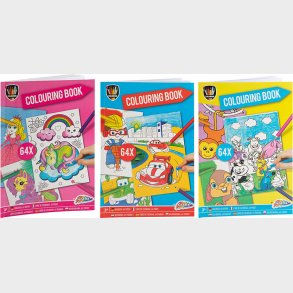 Malebog A4 64 Sider Assorterede - Bog