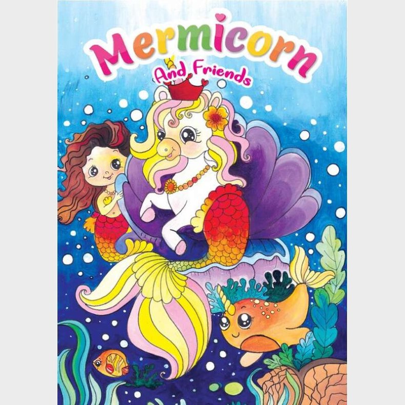 Malebog A4 Mermicorn 16 Sider - Bog