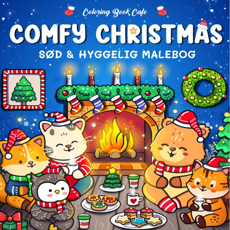Malebog: Comfy Christmas - Cozy Coloring - Coloring Book Cafe - Bog