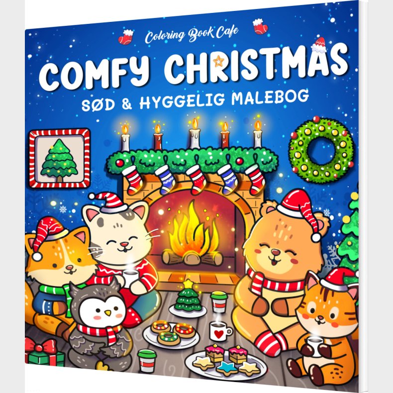 Malebog: Comfy Christmas - Cozy Coloring - Coloring Book Cafe - Bog