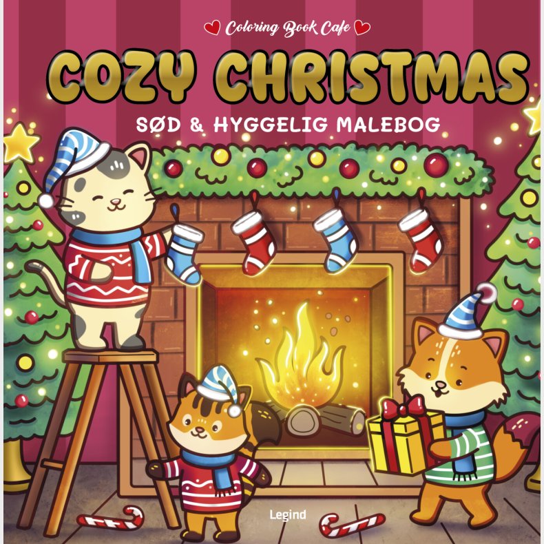 Malebog: Cozy Christmas - Deluxe - Cozy Coloring - Coloring Book Cafe - Bog