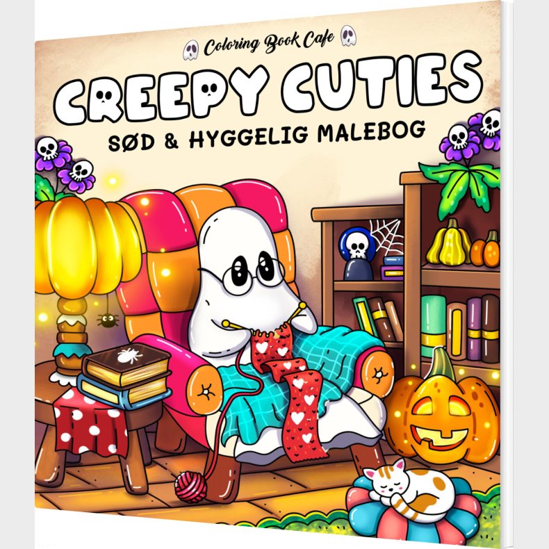 Malebog: Creepy Cuties - Cozy Coloring - Coloring Book Cafe - Bog