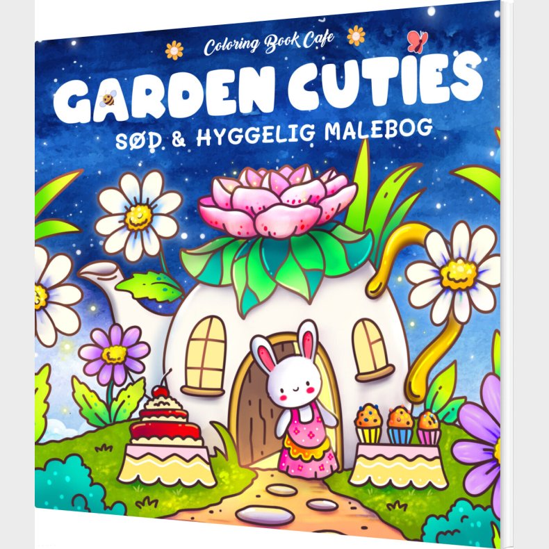 Malebog: Garden Cuties - Cozy Coloring - Coloring Book Cafe - Bog